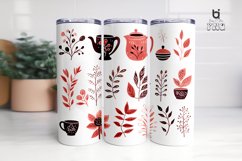 Coffee Cup Watercolor Pattern Tumbler Design Product Image 2