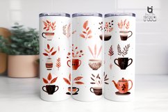 Coffee Cup Watercolor Pattern Tumbler Design Product Image 11