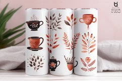 Coffee Cup Watercolor Pattern Tumbler Design Product Image 3