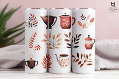 Coffee Cup Watercolor Pattern Tumbler Design Product Image 5
