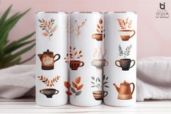 Coffee Cup Watercolor Pattern Tumbler Design Product Image 7
