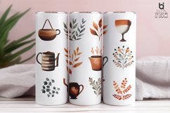 Coffee Cup Watercolor Pattern Tumbler Design Product Image 8