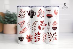 Coffee Cup Watercolor Pattern Tumbler Design Product Image 9
