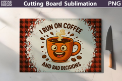 Funny Cutting Board | Coffee Quote Cutting Board Product Image 9