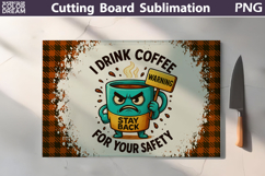 Funny Cutting Board | Coffee Quote Cutting Board Product Image 1