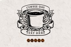 Coffee Day Glass Banner Shield Vintage Logo Product Image 4