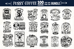 Funny coffee quotes Bundle 100 designs SVG, Funny animals Product Image 2
