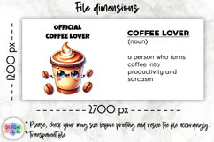 Funny Coffee Lover Definition Mug Wrap, Kawaii Coffee Mug Product Image 2