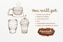 Coffee Watercolor Set Clipart Product Image 5