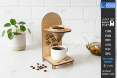 Wooden Coffee Drip Stand Laser Cut | Coffee Station | CNC Product Image 1