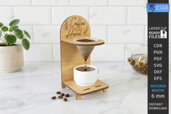 Wooden Coffee Drip Stand Laser Cut | Coffee Station | CNC Product Image 1