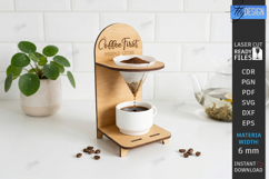 Wooden Coffee Drip Stand Laser Cut | Coffee Station | CNC Product Image 1