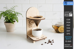Wooden Coffee Drip Stand Laser Cut | Coffee Station | CNC Product Image 1