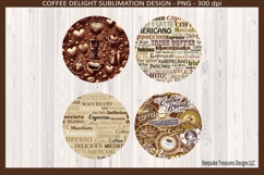 Coffee Delight Matching Coasters Four Different Designs Png Product Image 1