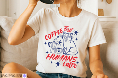 Cat Coffee Funny Hand-drawn PNG SVG Design Product Image 2
