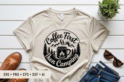 Coffee First Then Camping SVG File | Camping Round Sign SVG Product Image 3
