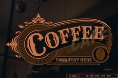 Coffee Frame Decoration Logo Vintage Product Image 1