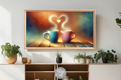Valentine's day coffee Frame TV art, Heart Frame Tv Art Product Image 4