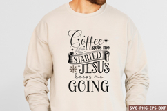 Coffee gets me started jesus SVG, Christian SVG Designs Product Image 1