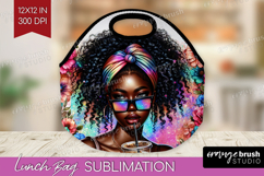 Floral Girl Lunch Bag - Coffee Lover Lunch Bug PNG Product Image 1