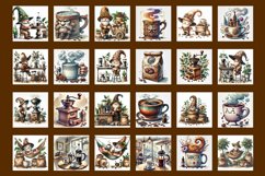 Coffee gnome | square coaster sublimation designs Product Image 3