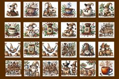 Coffee gnome | square coaster sublimation designs Product Image 4