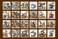 Coffee gnome | square coaster sublimation designs Product Image 5