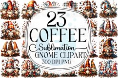 Coffee Gnome Sublimation Clipart Bundle Product Image 1
