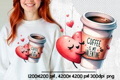 Coffee is my Valentine funny Valentine sublimation Product Image 1