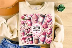 Coffee Is My Valentine PNG, Valentine's Day Coffee PNG, Love Product Image 1