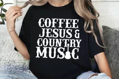 Coffee Jesus Country Music - Raised on 90s Country Girl SVG Product Image 1