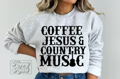 Coffee Jesus Country Music - Raised on 90s Country Girl SVG Product Image 2
