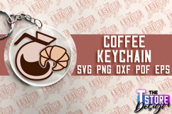 Coffee Keychain SVG Design | Quotes SVG | Coffee Time SVG Product Image 1