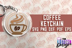 Coffee Keychain SVG Design | Quotes SVG | Coffee Time SVG Product Image 1