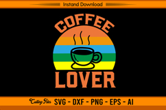 Retro Coffee Lover SVG Cut File for Cricut and Silhouette Product Image 1
