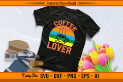 Retro Coffee Lover SVG Cut File for Cricut and Silhouette Product Image 2