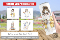 Coffee Lover Mom Ghost Tumbler Product Image 1