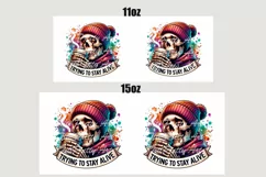 Coffee Lover Mug Wrap For 11 oz and 15 oz, 3d Mug, Funny Quotes Png