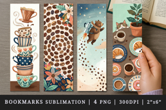 Coffee lover bookmarks printable sublimation bookmark design Product Image 1