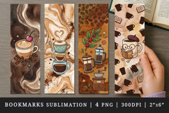 Coffee lover bookmarks printable sublimation bookmark design Product Image 1