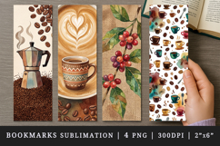 Coffee lover bookmarks printable sublimation bookmark design Product Image 1