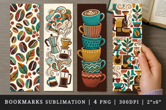 Coffee lover bookmarks printable sublimation bookmark design Product Image 1