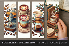 Coffee lover bookmarks printable sublimation bookmark design Product Image 1