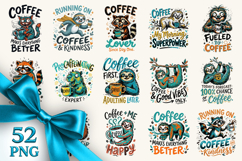 Coffee lover clipart printable sublimation bundle png Product Image 1