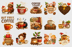 Coffee Lover clipart printable sublimation bundle png Product Image 2