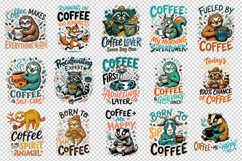 Coffee lover clipart printable sublimation bundle png Product Image 3