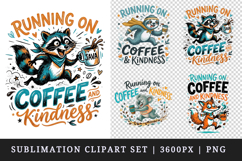 Coffee lover clipart printable sublimation design png Product Image 1