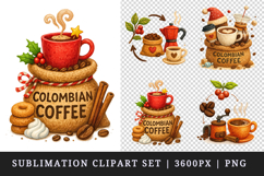 Coffee Lover clipart printable sublimation design png Product Image 1