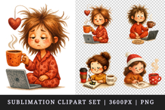 Coffee Lover clipart printable sublimation design png Product Image 1