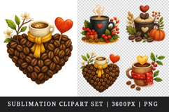 Coffee Lover clipart printable sublimation design png Product Image 1
